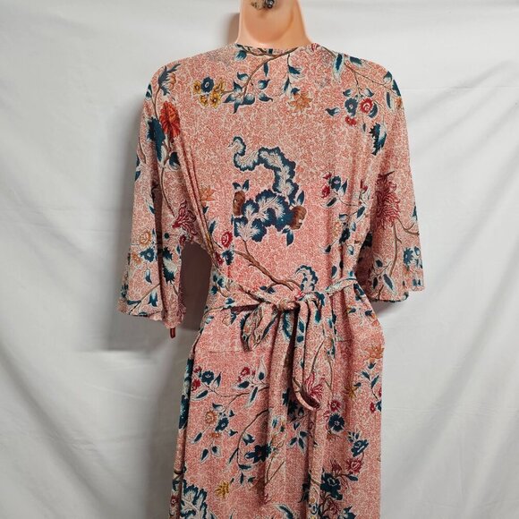 Maeve by Anthropologie Wrap Coral Floral Dress Women Size XS - Picture 10 of 16